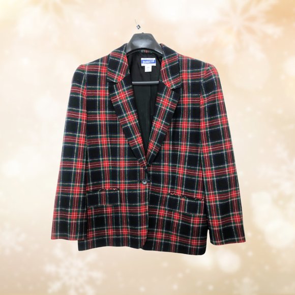 Pendleton Jackets & Blazers - Vintage Pendleton Plaid Wool Blazer, Size 16